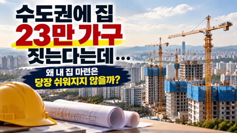 수도권에 집 23만 가구 짓는다는데…왜 내 집 마련은 당장 쉬워지지 않을까?