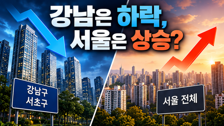 강남 집값이 10주째 떨어졌다는데, 왜 서울 전체 아파트값은 계속 오를까?