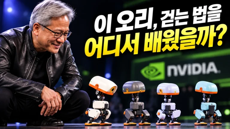 젠슨 황이 무대에 데려온 귀여운 오리 로봇, 걷는 법을 어디서 배웠을까?