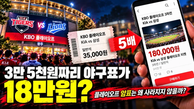 3만 5천원 야구표가 18만원? 플레이오프 암표는 왜 사라지지 않을까?
