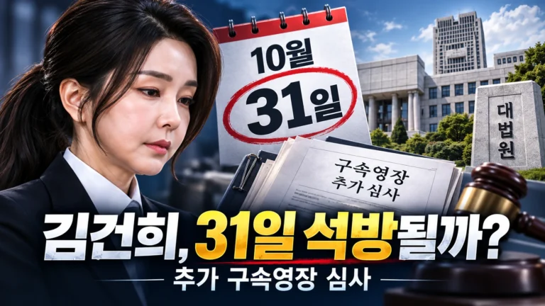 김건희 구속기간 끝나면 석방될까? 대법원이 추가 구속영장을 심사하는 이유