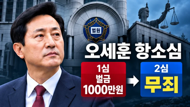 오세훈 2심 무죄, 1심 벌금 1000만원은 왜 뒤집혔을까? 명태균 사건의 쟁점