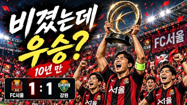 FC서울은 이기지도 않았는데 왜 우승했을까? 10년 만의 K리그 정상 탈환
