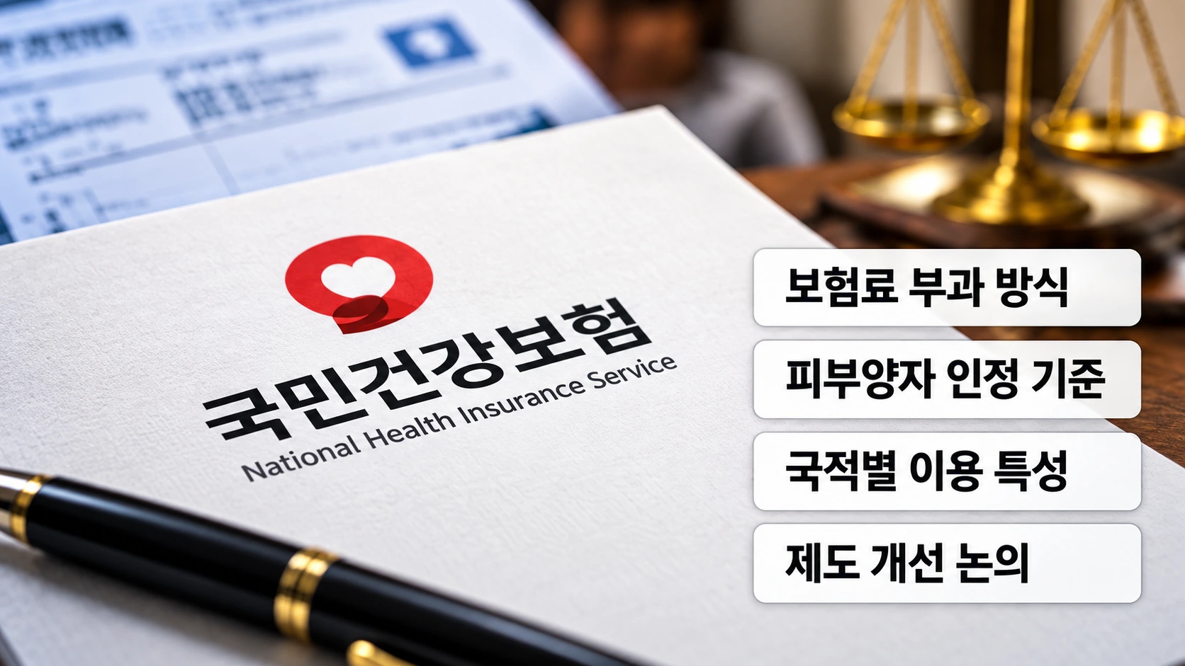외국인 건강보험 상호주의 도입을 둘러싼 형평성 강화 주장과 의료보장·제도 차이 우려를 비교한 인포그래픽