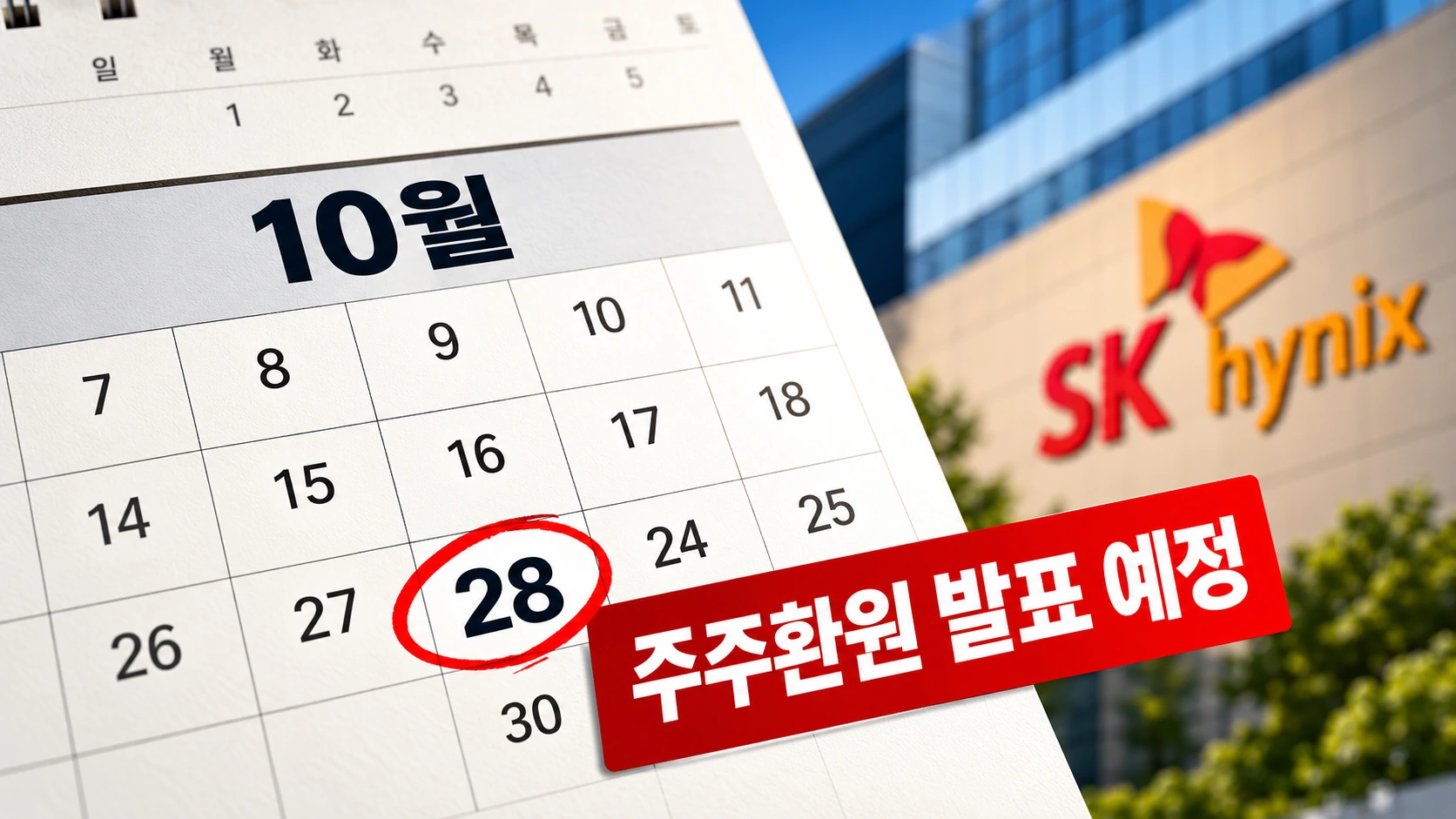 SK하이닉스의 40조원 자사주 취득 및 소각과 현금 특별배당의 차이를 비교한 인포그래픽