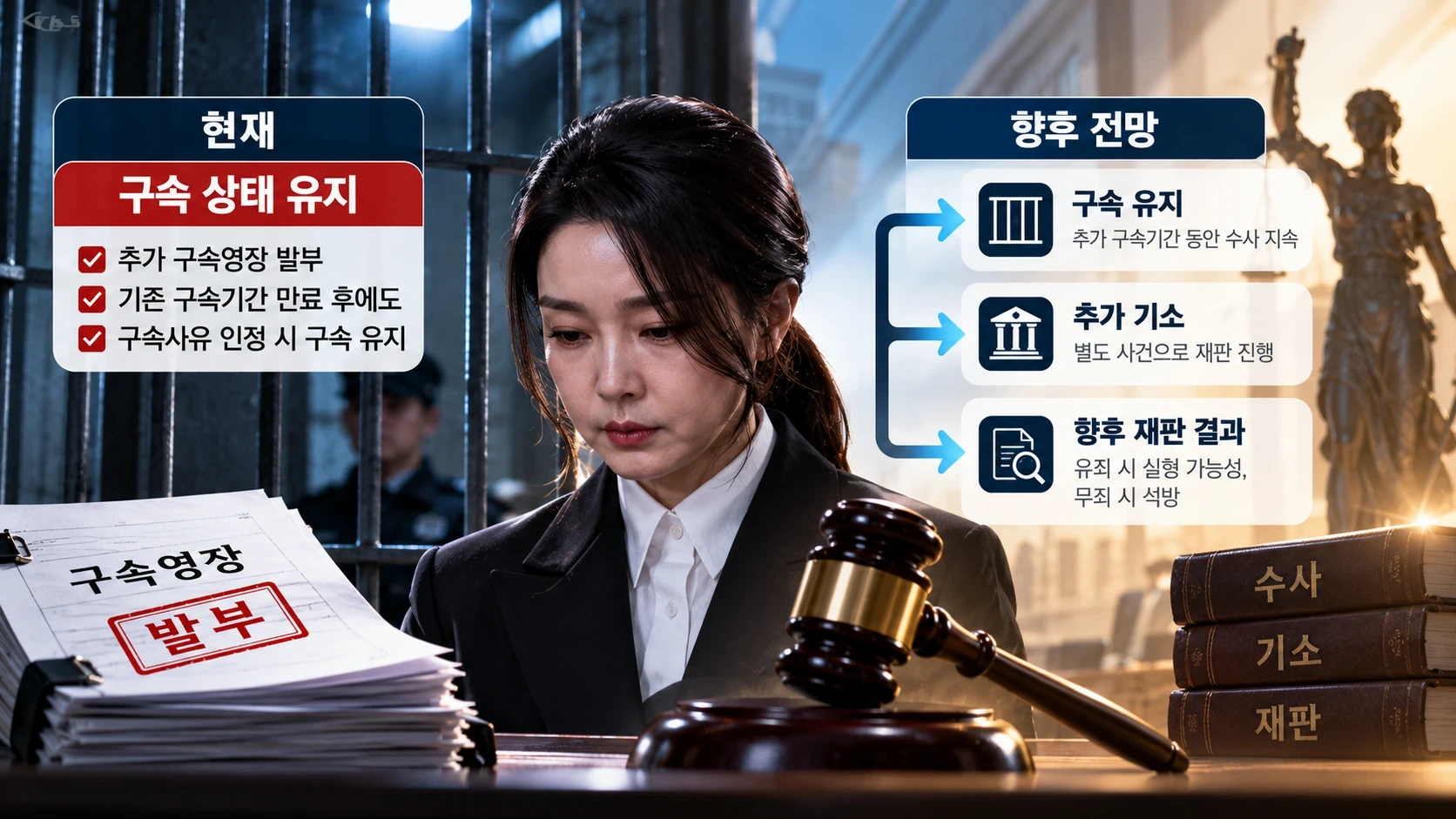 형사소송법상 상고심 구속기간 2개월과 조건부 추가 갱신을 설명한 단계별 그림