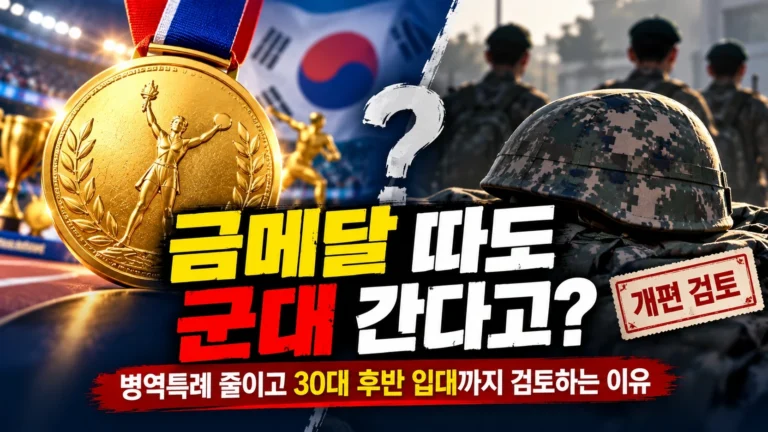 금메달 따도 군대 간다고? 병역특례 줄이고 30대 후반 입대까지 검토하는 이유