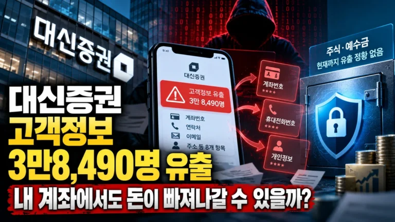 대신증권 고객정보 3만8,490명 유출…내 계좌에서도 돈이 빠져나갈 수 있을까?